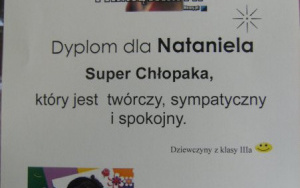 Dyplom Super Chłopaka dla Nataniela
